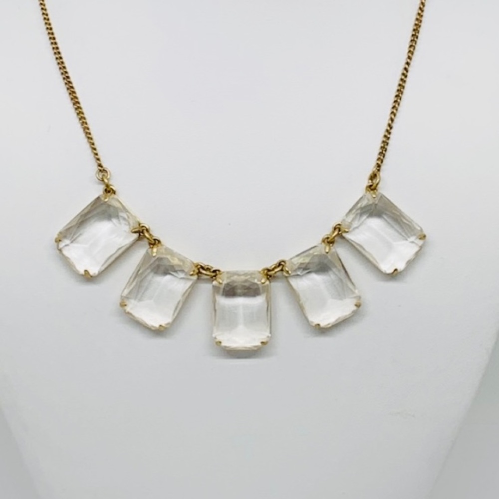 J crew large rhinestone crystal statement necklace
